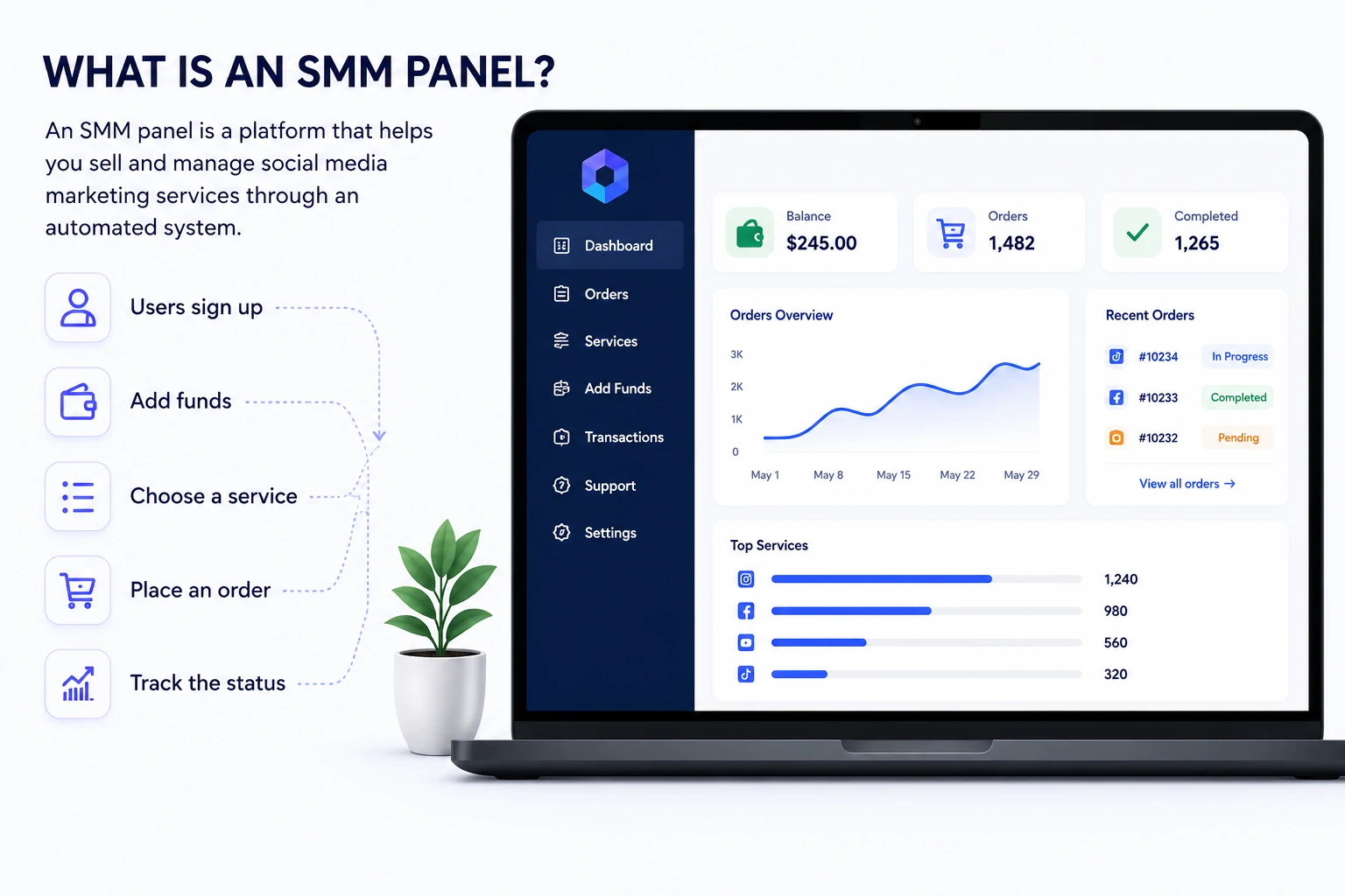 Overview of how an SMM panel works