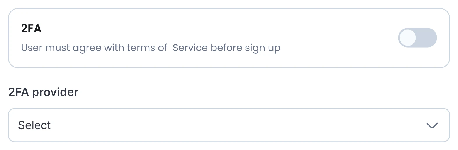 Account security settings